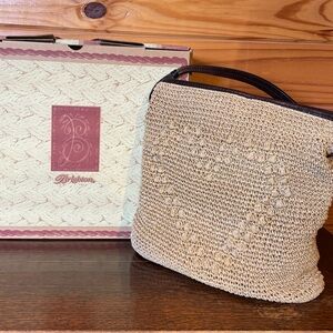 Brighton Beige Woven Shoulder Bag